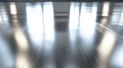 光を反射する、流線的で抽象的な金属の背景