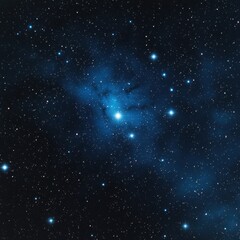 A stunning view of a starry night sky filled with celestial bodies and deep blue nebulae, showcasing the beauty and vastness of the universe.