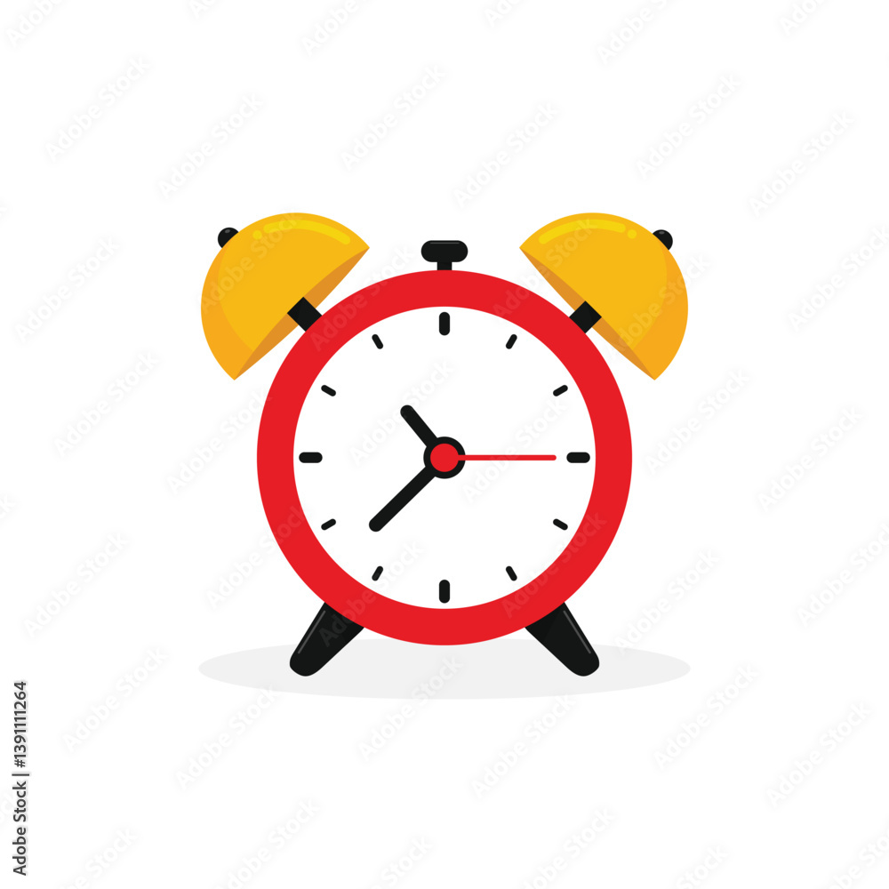Poster alarm clock icon isolated on white background. ringing alarm clock. wake up timer clock. morning tim