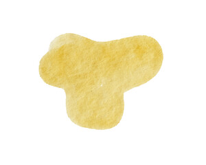 Translucent Yellow Trilobate Shape, Close-Up Studio Shot