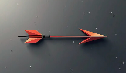 red arrow background, Generative AI