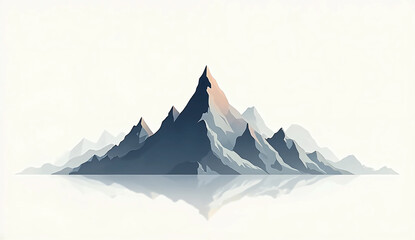 vector illustration of mountain landscape, Generative AI