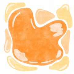 Abstract Orange Splash Art