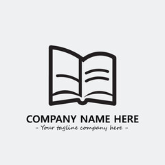 Book illustration black and white for logo company vector image
