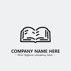 Book illustration black and white for logo company vector image
