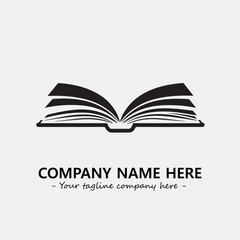 Book illustration black and white for logo company vector image
