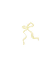 Pale Yellow Textured Ribbon Bow, Delicate Knot Detail