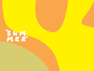 Creative concept of bright and attractive summer card set. Modern abstract art design with wavy shapes and lines. Template for celebration, advertisement, banner, cover, label, poster, sale, etc.	