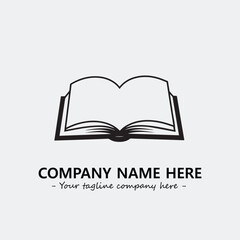 Book illustration black and white for logo company vector image
