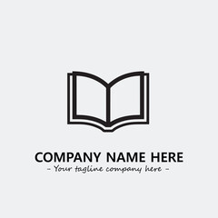 Book illustration black and white for logo company vector image
