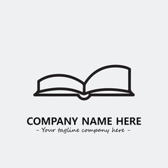 Book illustration black and white for logo company vector image
