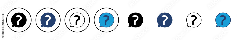 Poster question icon vector. question mark icon vector.
