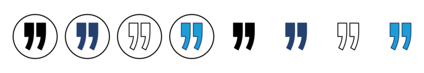Quote icon vector. Quotation mark symbol.