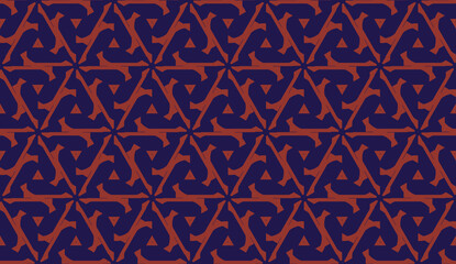 Vector illustration with curved line. Modern pattern in triangles style. For modern interior design, fashion print.