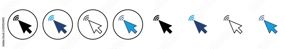 Poster click icon vector. pointer arrow icon. cursor icon vector