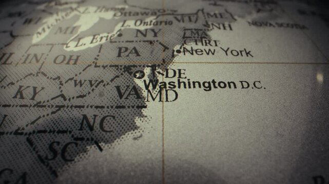 Map of USA, Washington DC