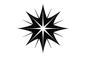 silver star on white background