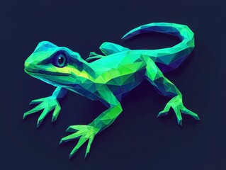 Fototapeta premium Low Poly Lizard