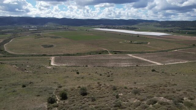 Aerial video over beautiful nature in Modiin Israel