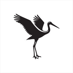 stork in flight bird