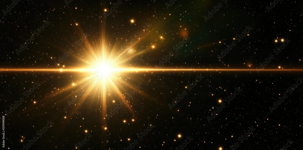 Poster a brilliant burst of light emanating from the center. illuminating the darkness. creating a dramatic