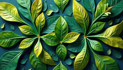 Interlocking natural forms create a seamless, organic pattern , green, eco, environment