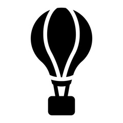 hot air balloon glyph icon