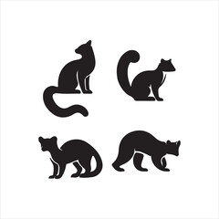 black silhouettes of cats