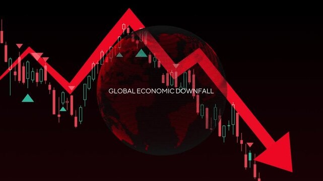 株価暴落のチャート背景