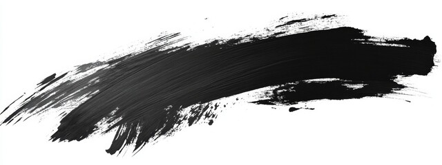 Abstract black paint stroke