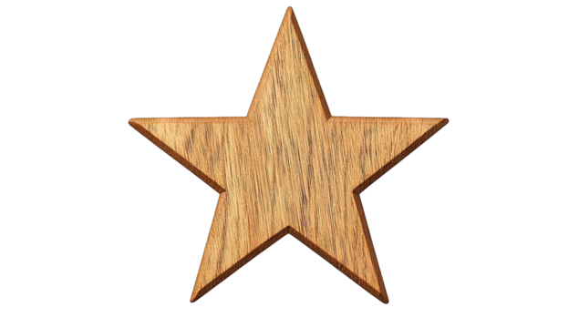 wooden star showcasing a natural wood grain texture and a simple elegant design it serves as a decorative element suitable for various artistic or thematic applications