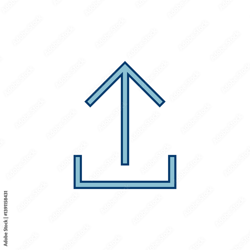 Poster upload icon vector isolated on white background. upload sign icon. upload button. load symbol.