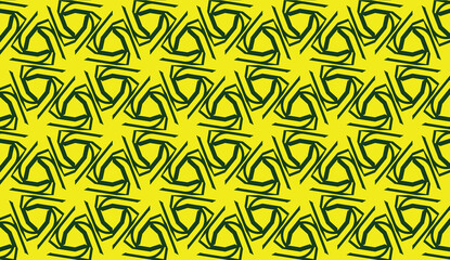Decorative pattern with triangles style. Vector illustration. For fashion print, scrapbooking page, flyer design. Yellow green color. Seamless