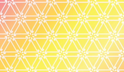 Design Pattern With Abstract Modern Ornament. Triangles Style. Gradient Background Bright Colors. For Soft Banner Template. Vector Illustration. Idea For Your Business