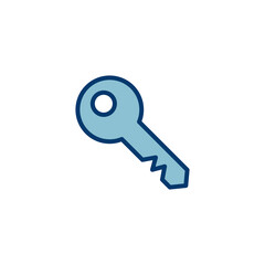 Key icon vector isolated on white background. Key vector icon. Key symbol. security