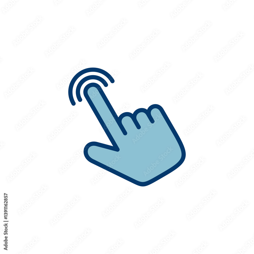 Aufkleber hand cursor icon vector isolated on white background. hand click icon. finger pointer vector