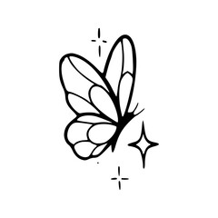 magical butterfly clip art design