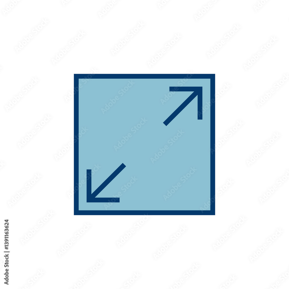 Poster fullscreen icon vector isolated on white background. expand to full screen icon. fullscreen sign ico