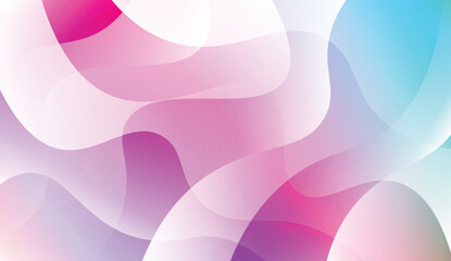 Template Abstract Background With Curves Lines. For Cover Page, Landing Page, Banner. Vector Illustration with Color Gradient.