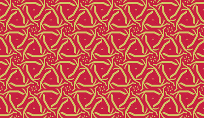 Vector illustration with curved line. Modern pattern in triangles style. For modern interior design