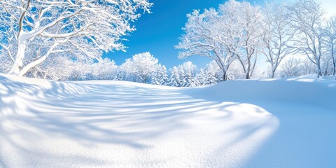 Snow Covered Trees Landscape Winter Wonderland