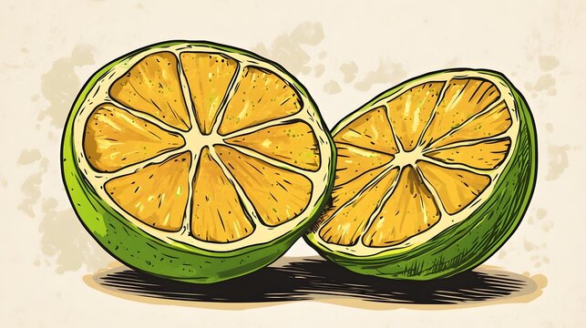 Fresh citrus delight charichuelo fruit graphic vibrant illustration