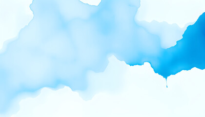 추상수묵화, 수채화, 그라데이션, 하늘색, 청록색, 유동적, 붓터치, 물결무늬, 수채화효과, 번짐효과, 미니멀리즘, 배경디자인, 수묵기법, 물감번짐, 아트워크