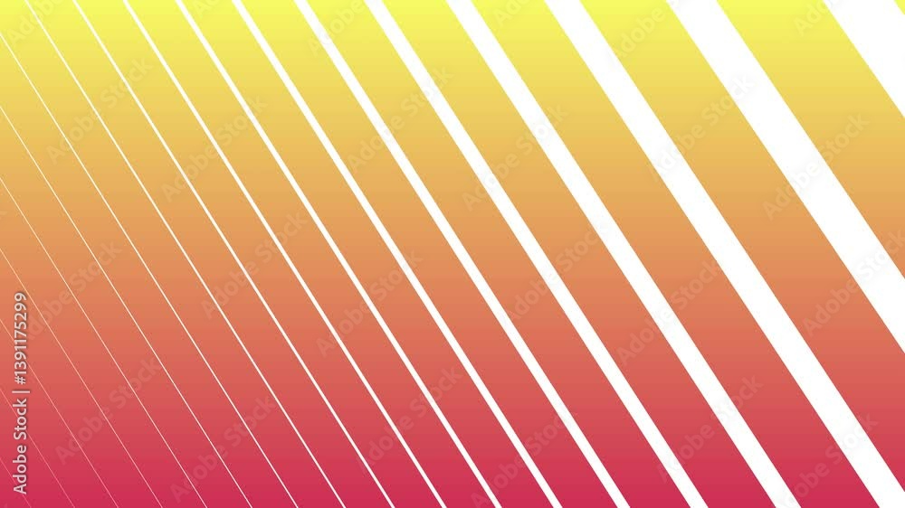 Poster a moving background of colorful stripes in shades of tones orange to yellow. the stripes are thin an