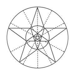 Geometry vector artwork star line