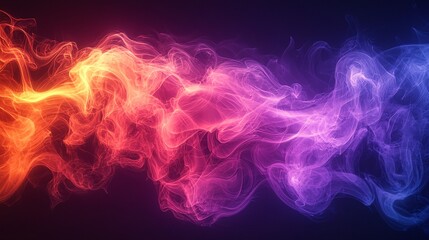 ... a flame-like gradient of colored smoke.