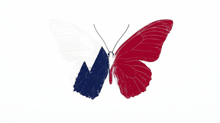 Fototapeta premium A symmetrical butterfly with contrasting wing colorations and details