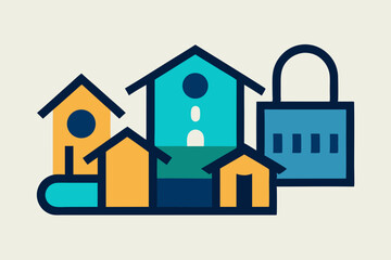 house icon on blue background