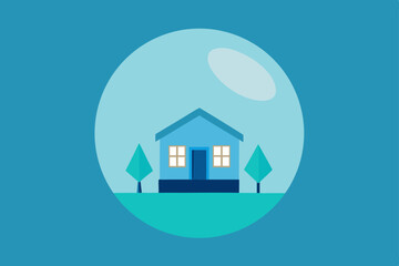 blue house icon