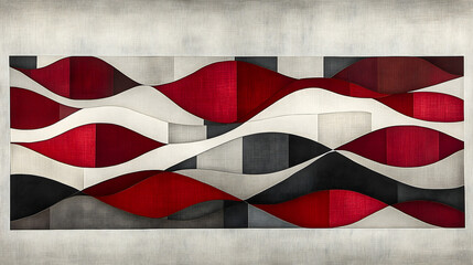 Naklejka premium An abstract art piece of waves and geometric patterns